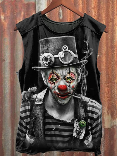 Men's Casual Smoking Joker Printed Tank Top