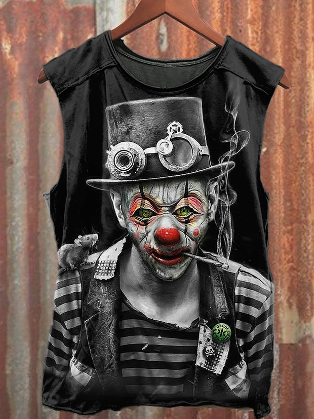 Men's Casual Smoking Joker Printed Tank Top