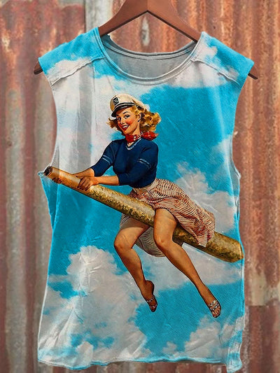 Men's Casual Funny Printed Tank Top