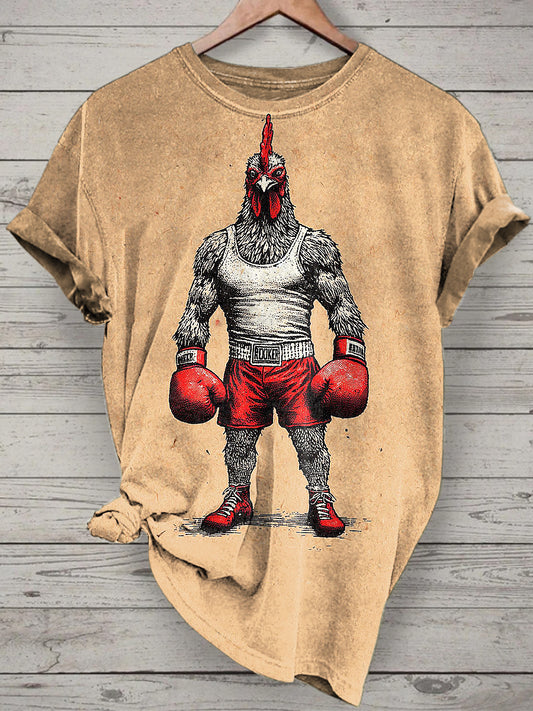 Unisex Printed Vintage Fashion Loose Short Sleeve T-Shirt