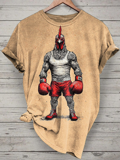 Unisex Printed Vintage Fashion Loose Short Sleeve T-Shirt