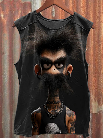 Men's Casual Tattoo Man Printed Tank Top