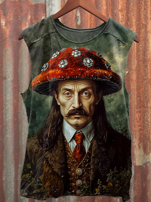 Men's Casual Mr. Mushroom Printed Tank Top