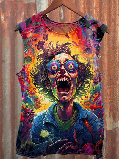 Men's Casual Colored Printed Tank Top