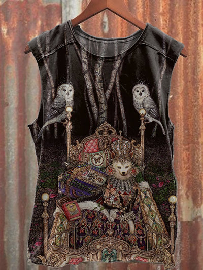 Fantasy World Art Print Casual Cotton Tank Top