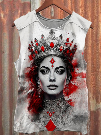 Men's Casual Queen Printed Tank Top