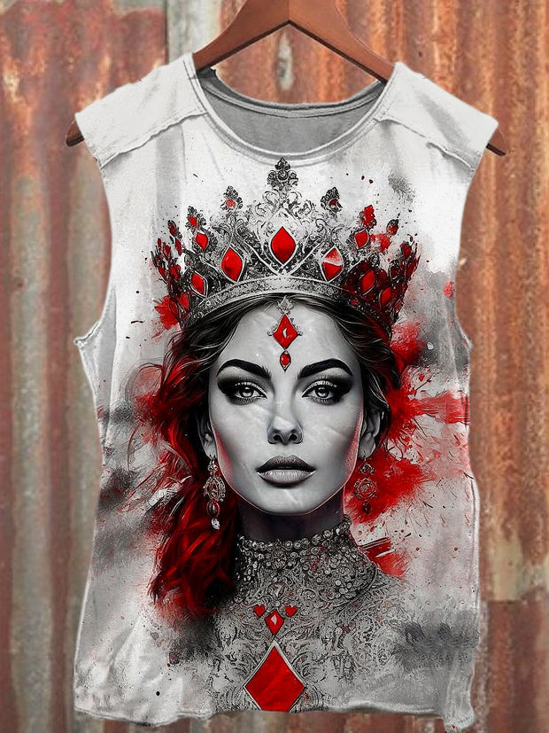 Men's Casual Queen Printed Tank Top