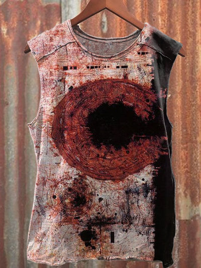 Refantasy Abstract World Art Print Fashion Loose Tank Top