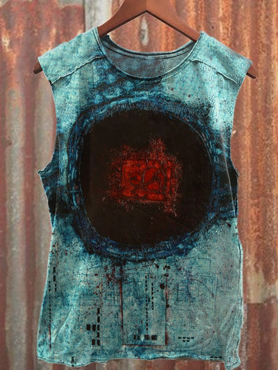 Refantasy Abstract World Art Print Fashion Loose Tank Top