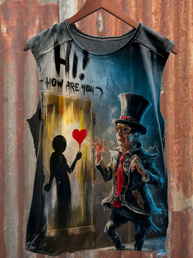 Men's Casual Art Printed Tank Top