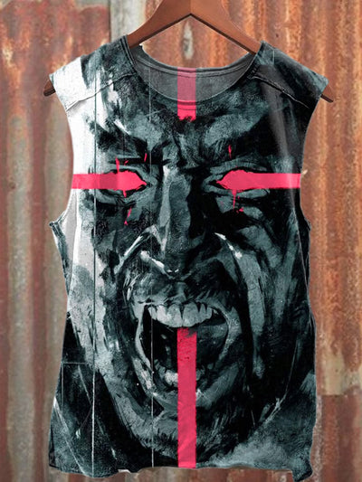 Gorgeous Abstract Graffiti Print Casual Cotton Tank Top