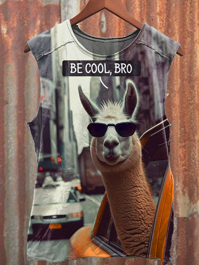 Men's Casual Alpaca Printed Tank Top