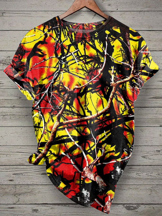 Gorgeous Graffiti Print Casual T-Shirt