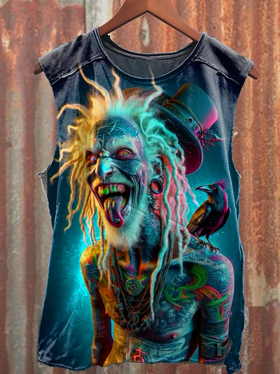 Men's Casual Punk Joker Printed Tank Top