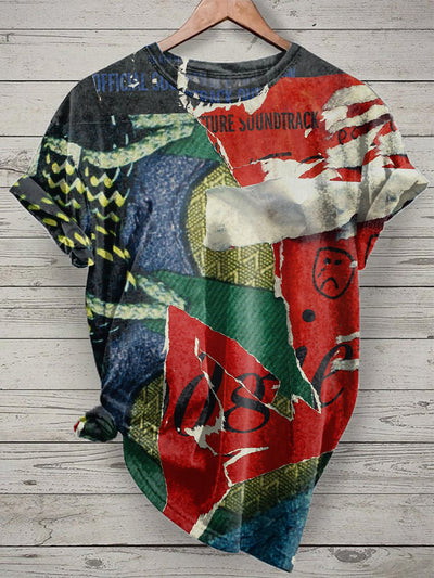 Gorgeous Collage Graffiti Print Casual T-Shirt