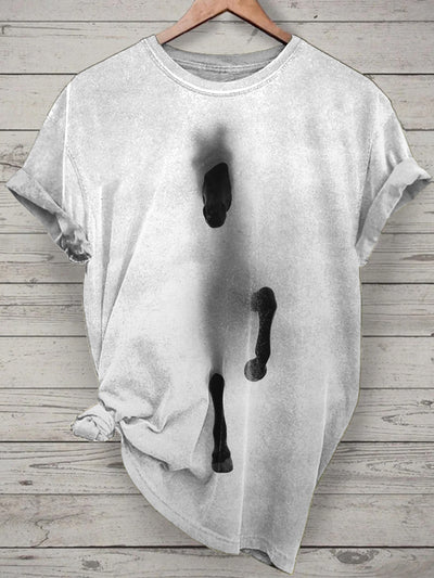 Unisex Horse Printed Vintage Fashion Loose Short Sleeve T-Shirt