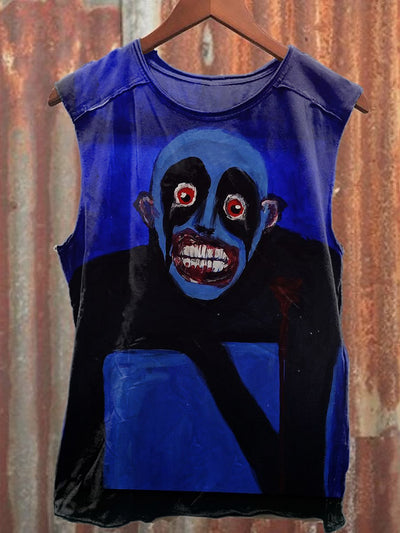 Gorgeous Abstract Graffiti Print Casual Cotton Tank Top