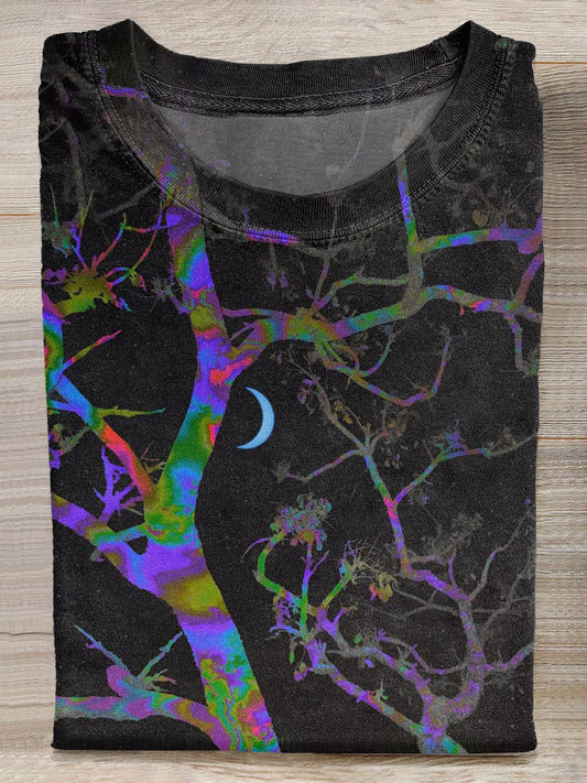 Gorgeous Graffiti Print Casual Cotton T-Shirt