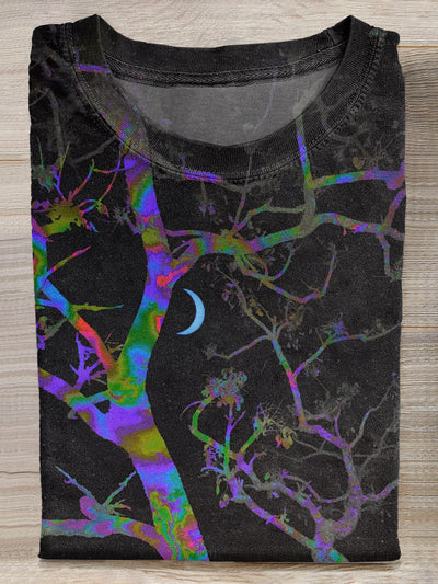 Gorgeous Graffiti Print Casual Cotton T-Shirt