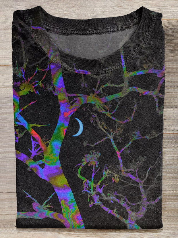 Gorgeous Graffiti Print Casual Cotton T-Shirt