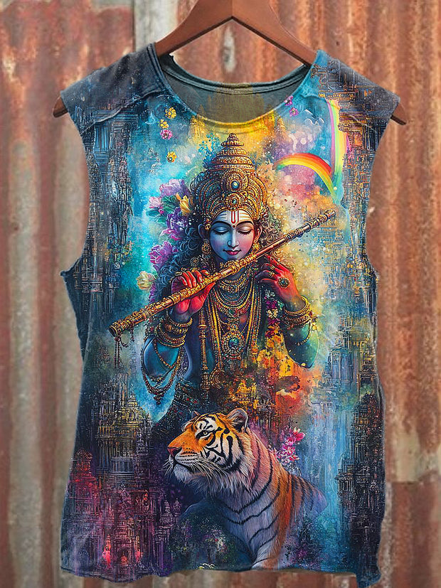 Men's Casual Religion Printed Tank Top