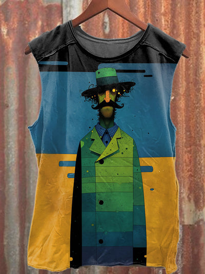 Gorgeous Popular Graffiti Print Cotton Tank Top