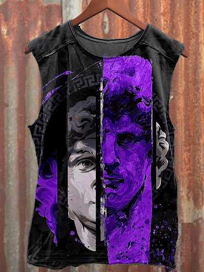 Men's Casual Graffiti Printed Tank Top