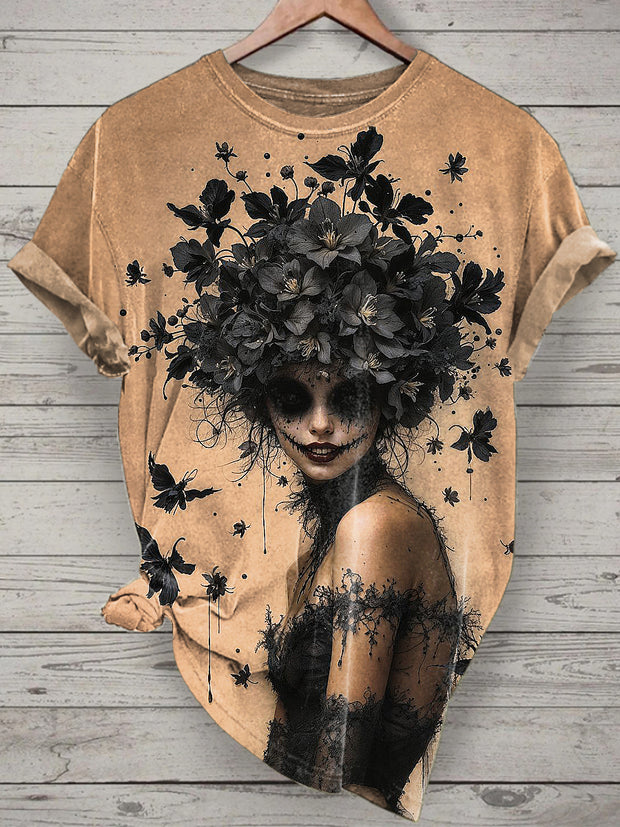 Unisex Retro Printed Vintage Fashion Loose Short Sleeve T-Shirt