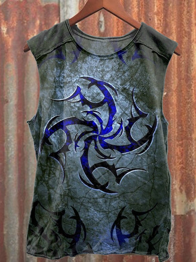 Vintage Special Totem Printed Cotton Tank Top