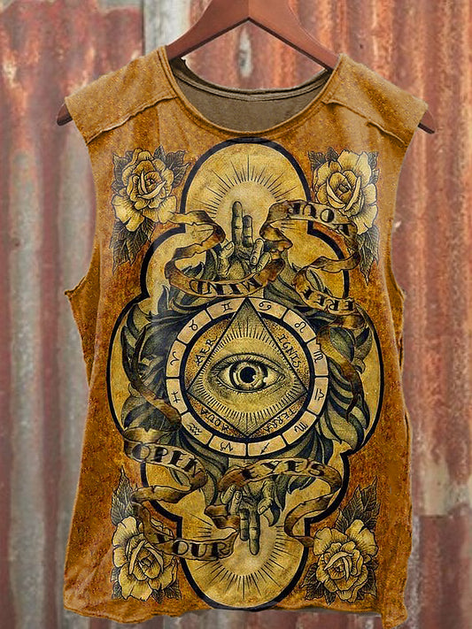 Men's Casual Religion Printed Tank Top