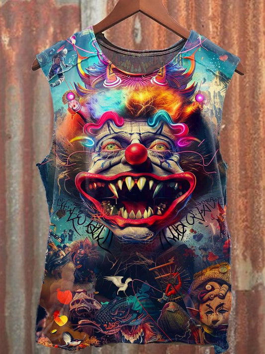 Men's Casual Colorful Joker Printed Tank Top