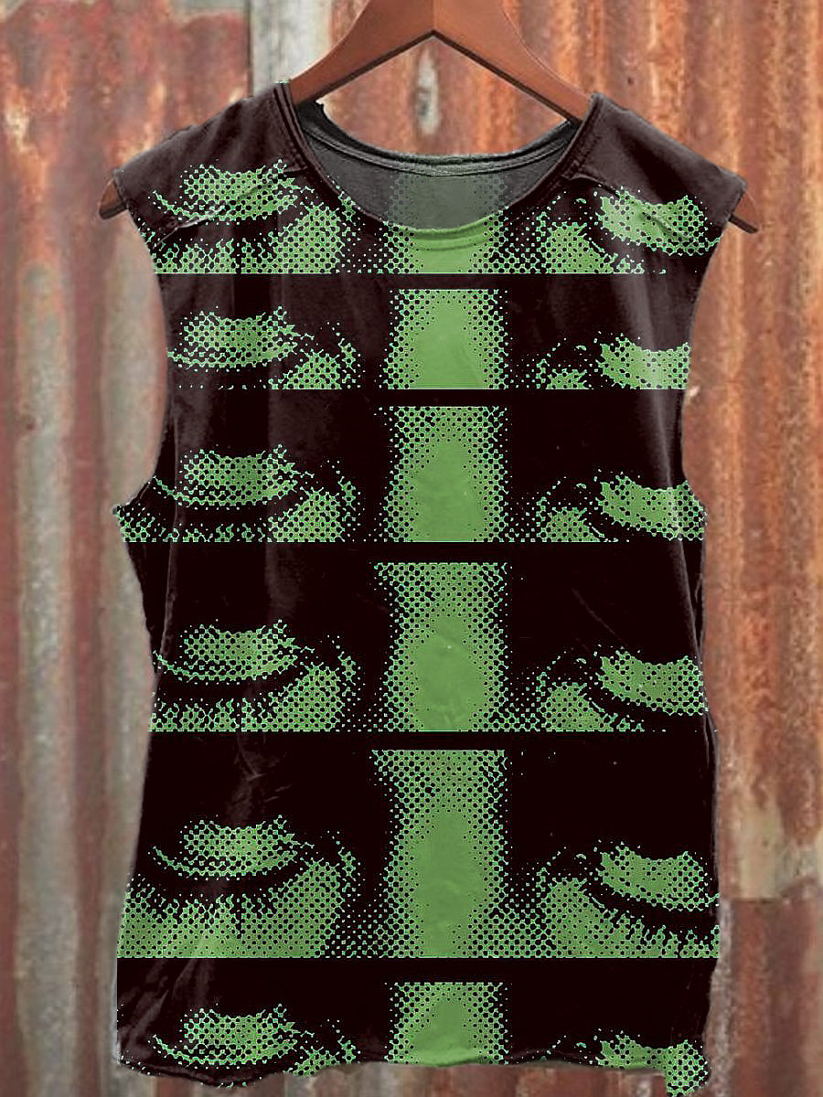 Men's Casual Abstract Art Printed Tank Top