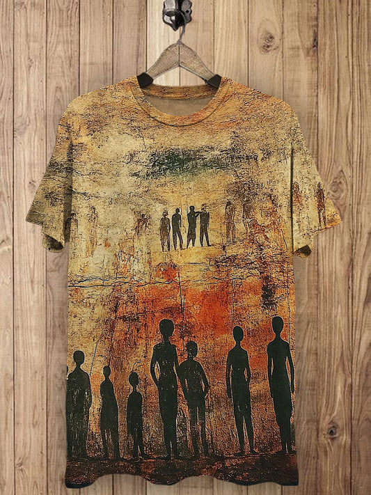 Alien Printed Vintage Fashion Loose Short Sleeve T-Shirt