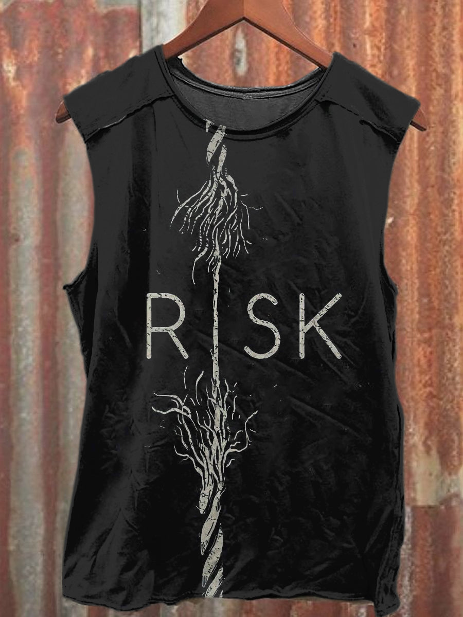 Men's Casual Risk Printed Tank Top