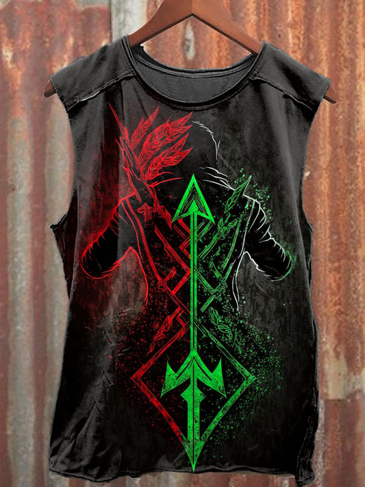 Men's Casual Viking Printed Tank Top