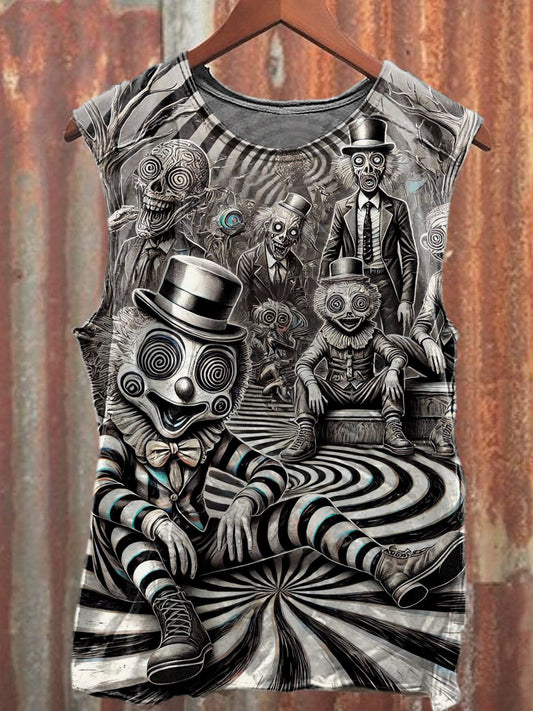 Men's Casual Abstract Joker Printed Tank Top