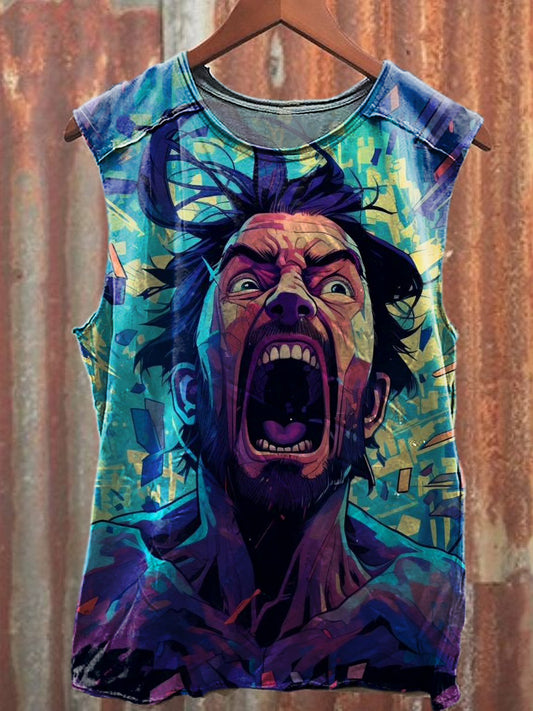 Men's Casual Roar Printed Tank Top