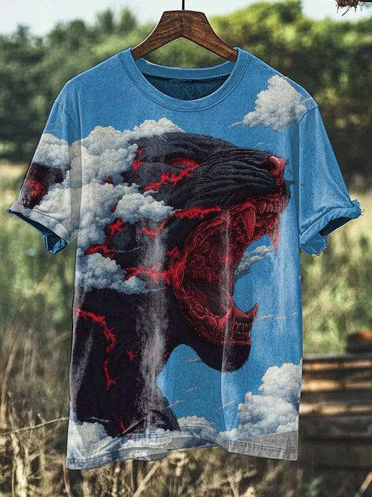 Fierce Monster Printed Casual Cotton T-Shirt