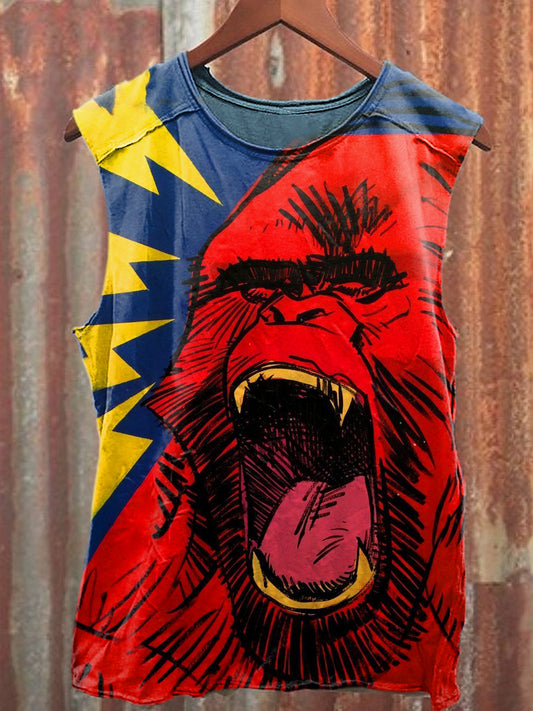 Men's Casual Roar Printed Tank Top