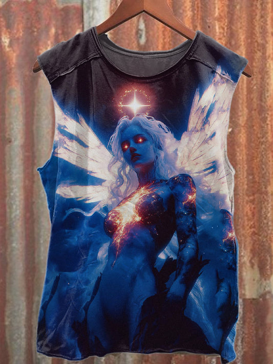 Retro Sexy Beauty Printed Casual Cotton Tank Top