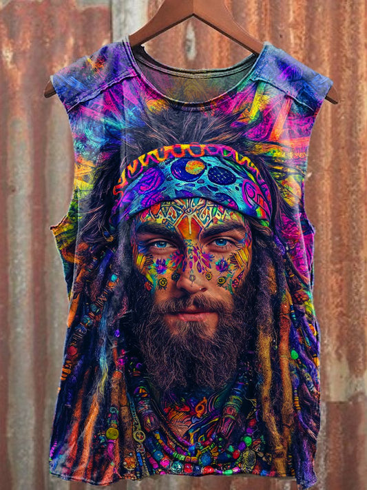 Men's Casual Fantasy Printed Tank Top