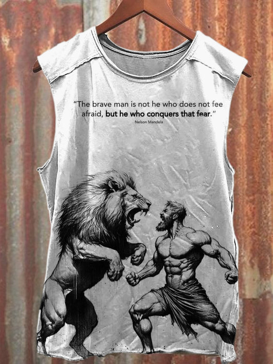 Men's Casual Wrestling Printed Tank Top