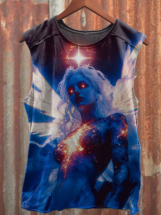 Men's Casual Ghost God Printed Tank Top