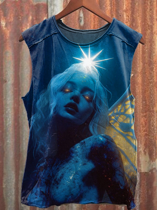 Men's Casual Ghost God Printed Tank Top