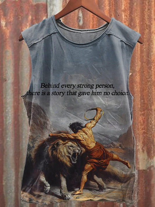 Men's Casual Wrestling Printed Tank Top