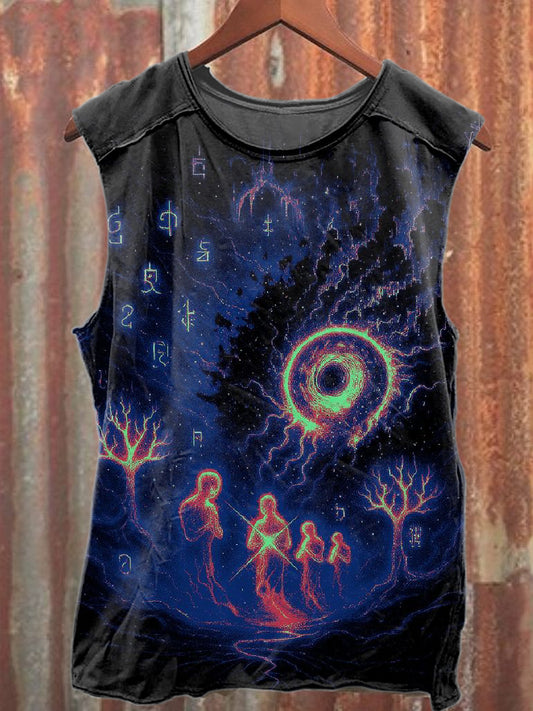 Fantasy World Print Cotton Tank Top