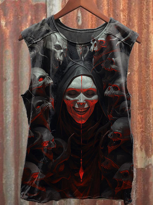 Men's Casual Dark Printed Tank Top