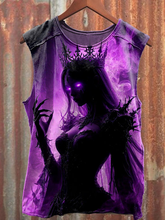 Men's Casual Gothic Girl Printed Tank Top