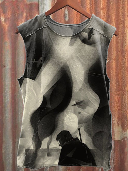 Gorgeous Geometric Abstract Print Pure Cotton Tank Top