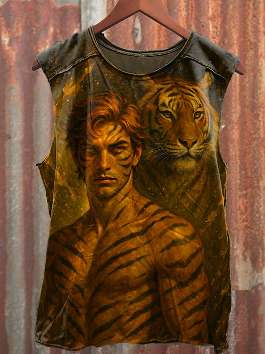 Men's Casual Soldier Printed Tank Top